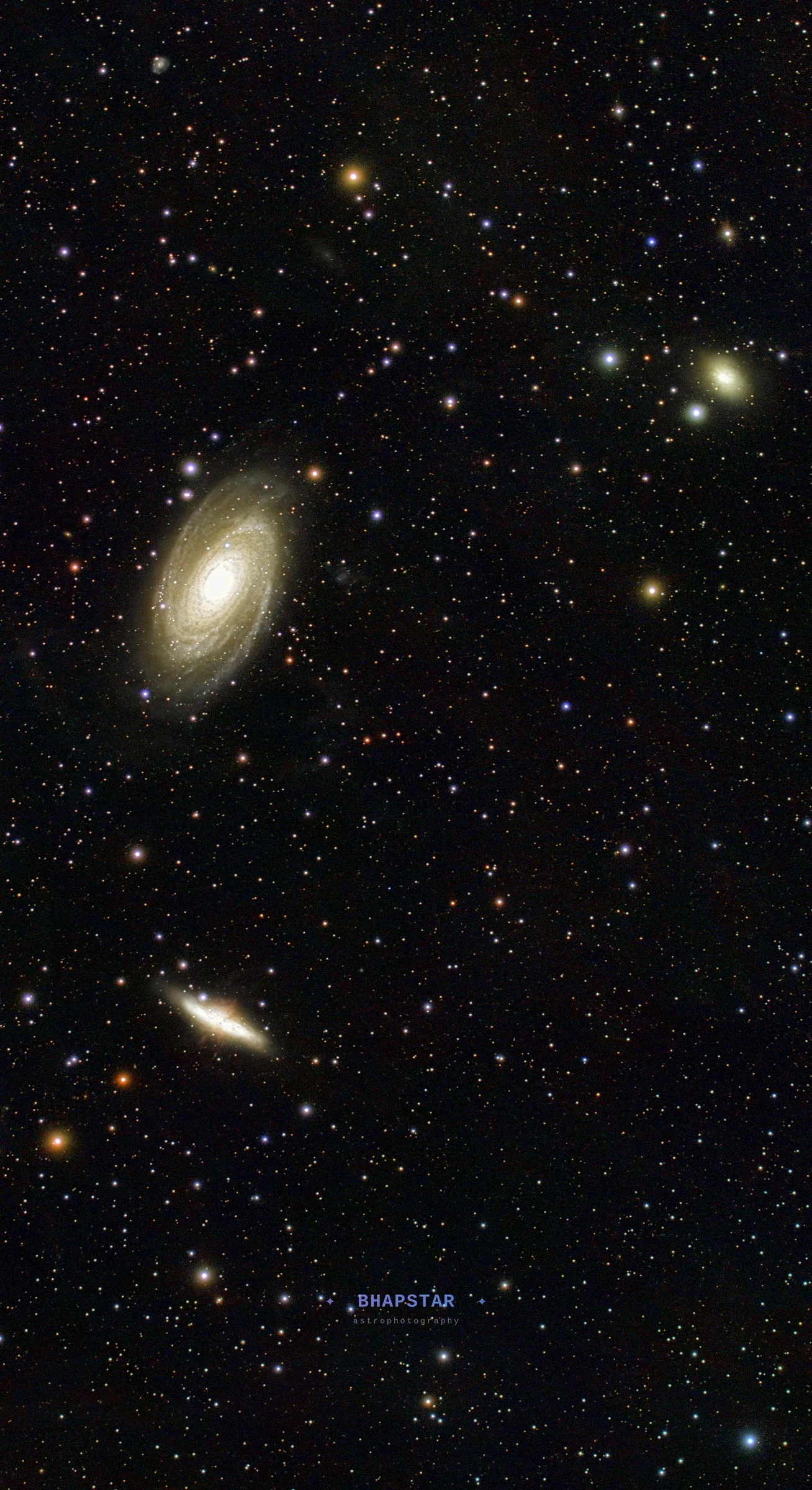 Bode's Galaxy M81 and Cigar Galaxy M82 astrophotography second render