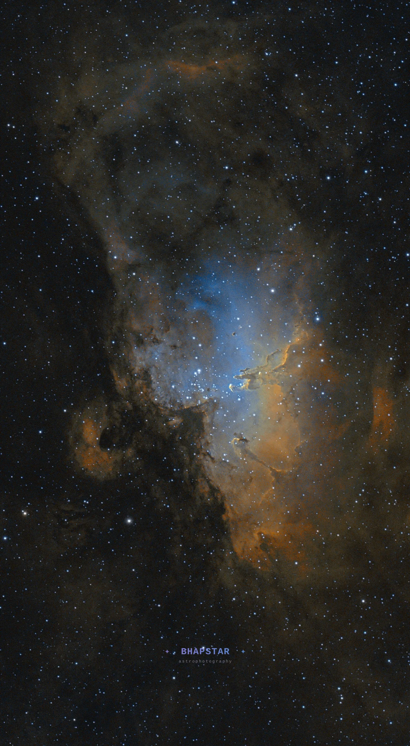 Eagle Nebula M16 Pillars of Creation astrophotography second render