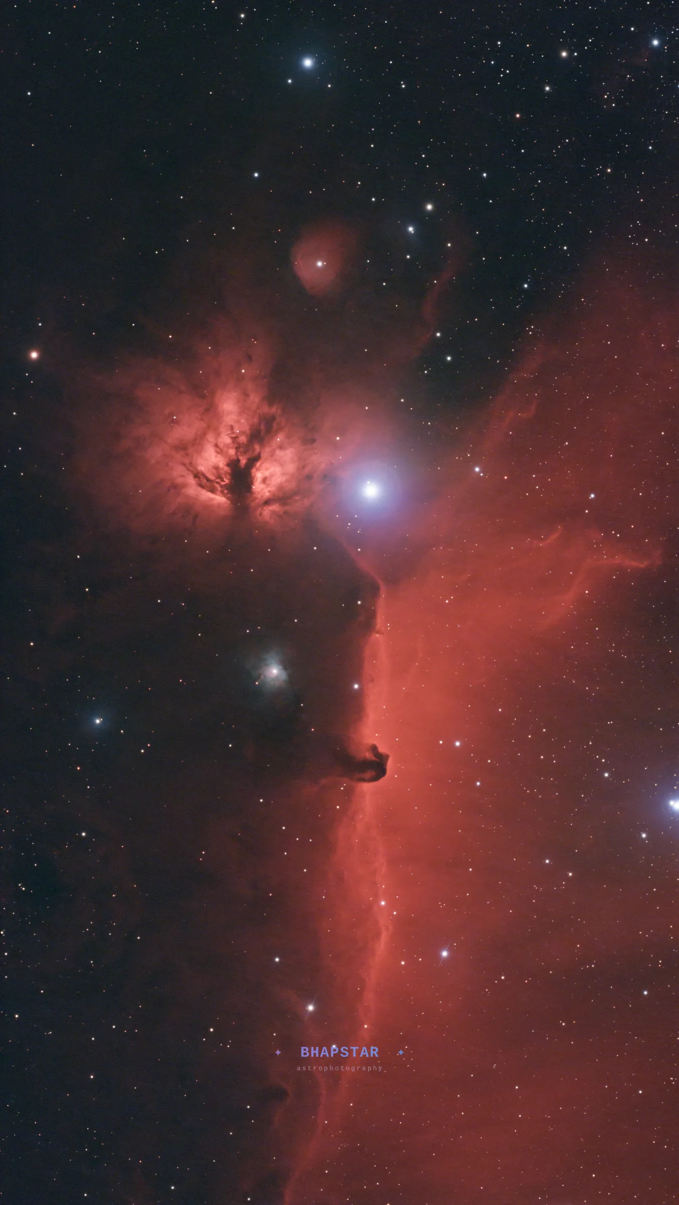 Flame Nebula NGC 2024 and Horsehead Nebula B33 Orion astrophotography