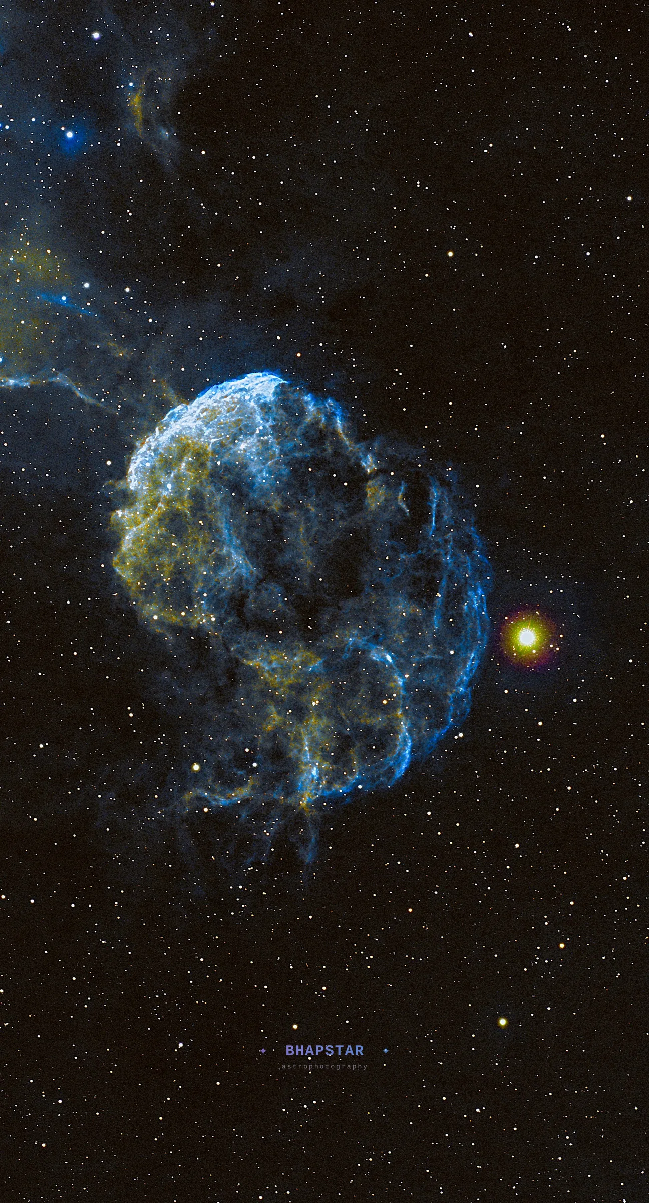 Jellyfish Nebula IC 443 supernova remnant astrophotography