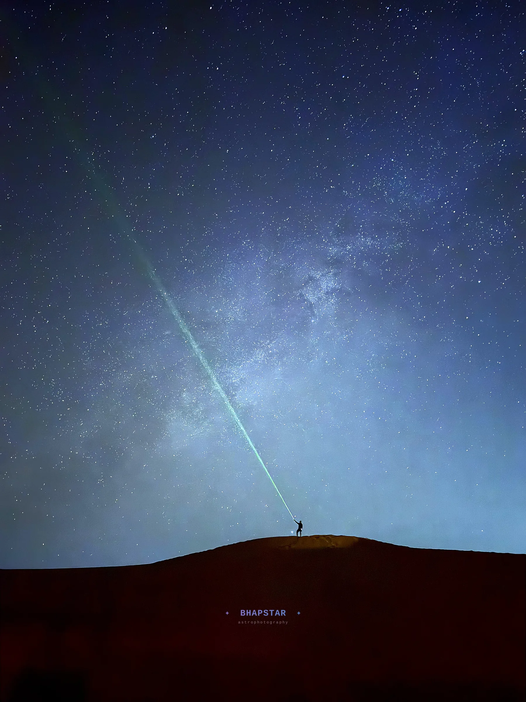 Milky Way galaxy arc night sky astrophotography with silhouette 1